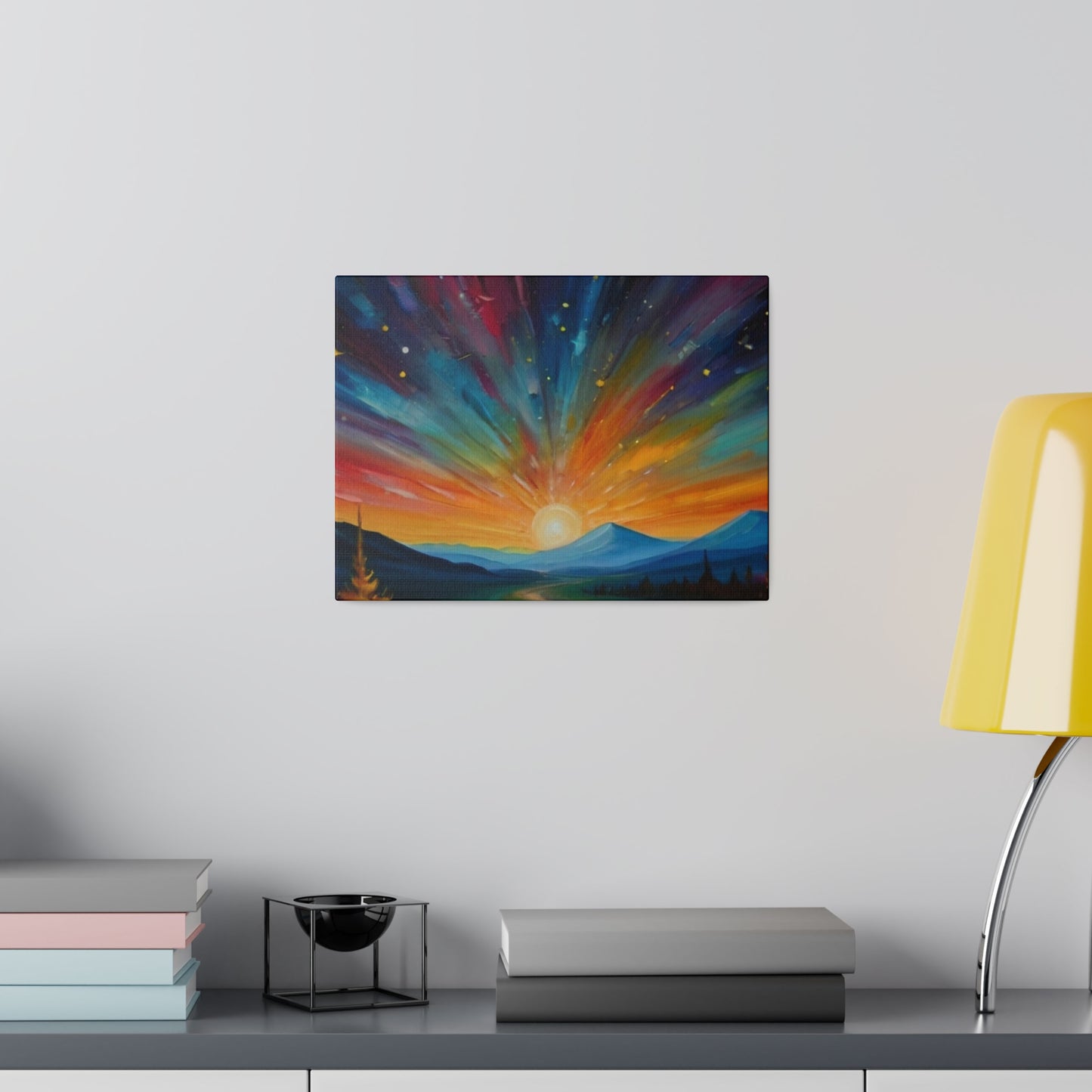 Colourful Sunset At Night - Matte Canvas, Stretched, 0.75"