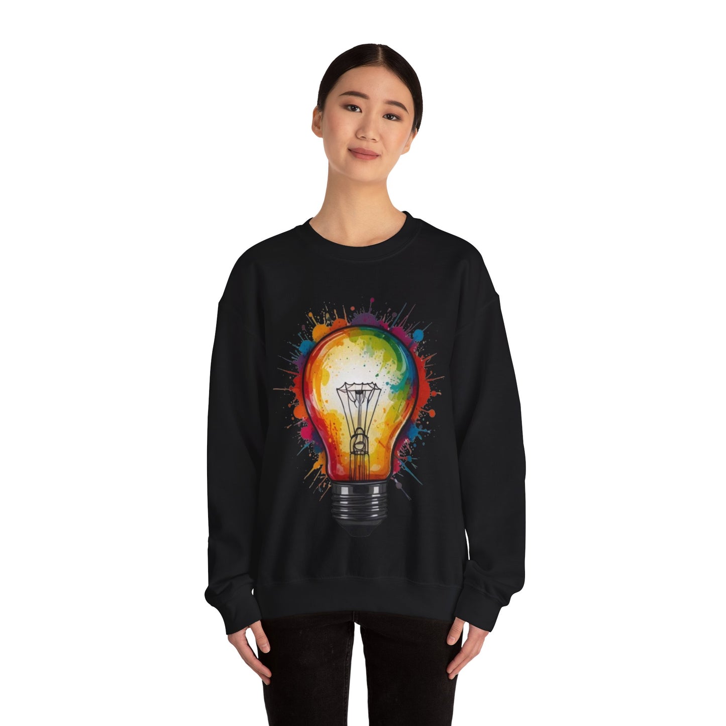 Colourful Lightbulb - Unisex Crewneck Sweatshirt