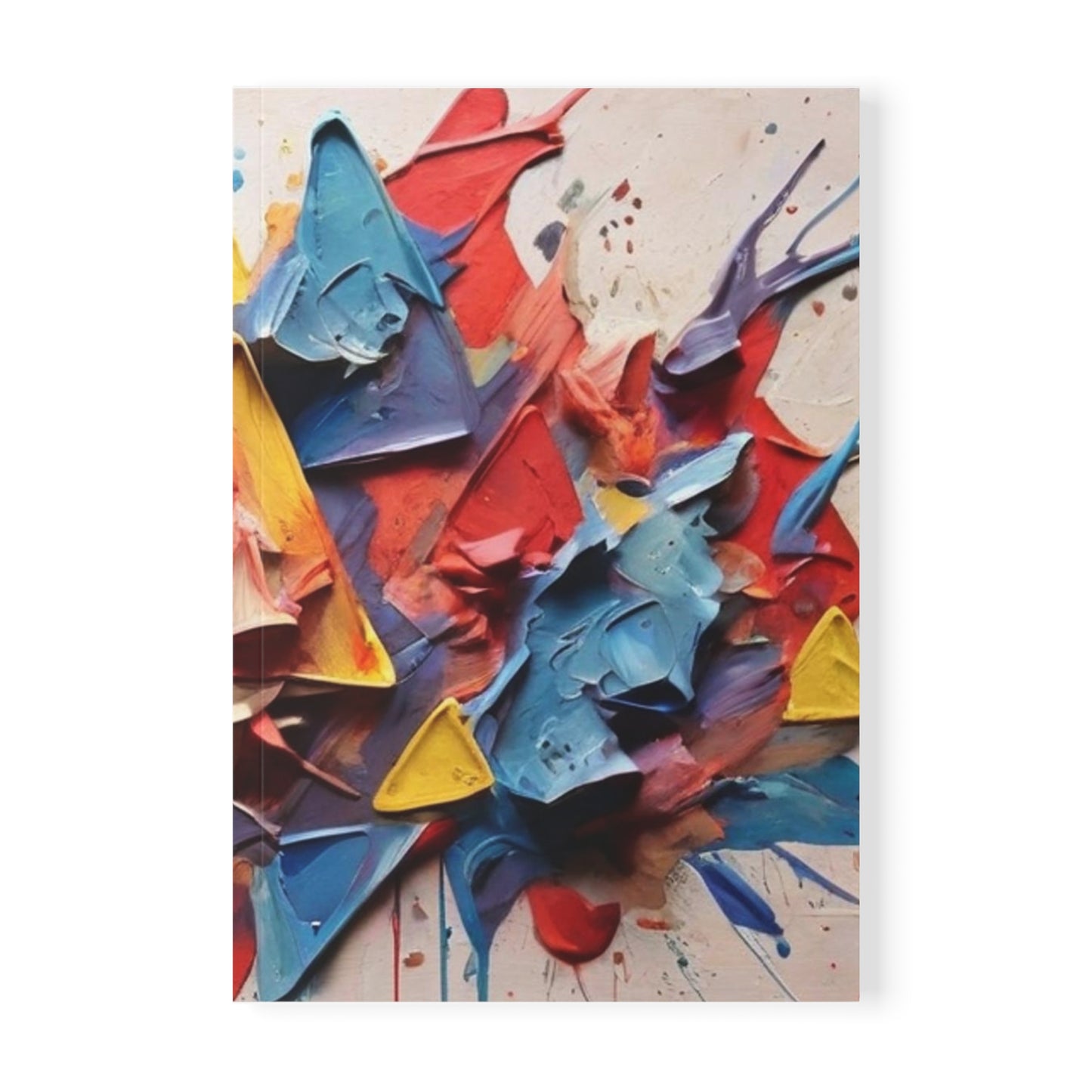 Messy Colourful Triangles Art - Softcover Notebook, A5