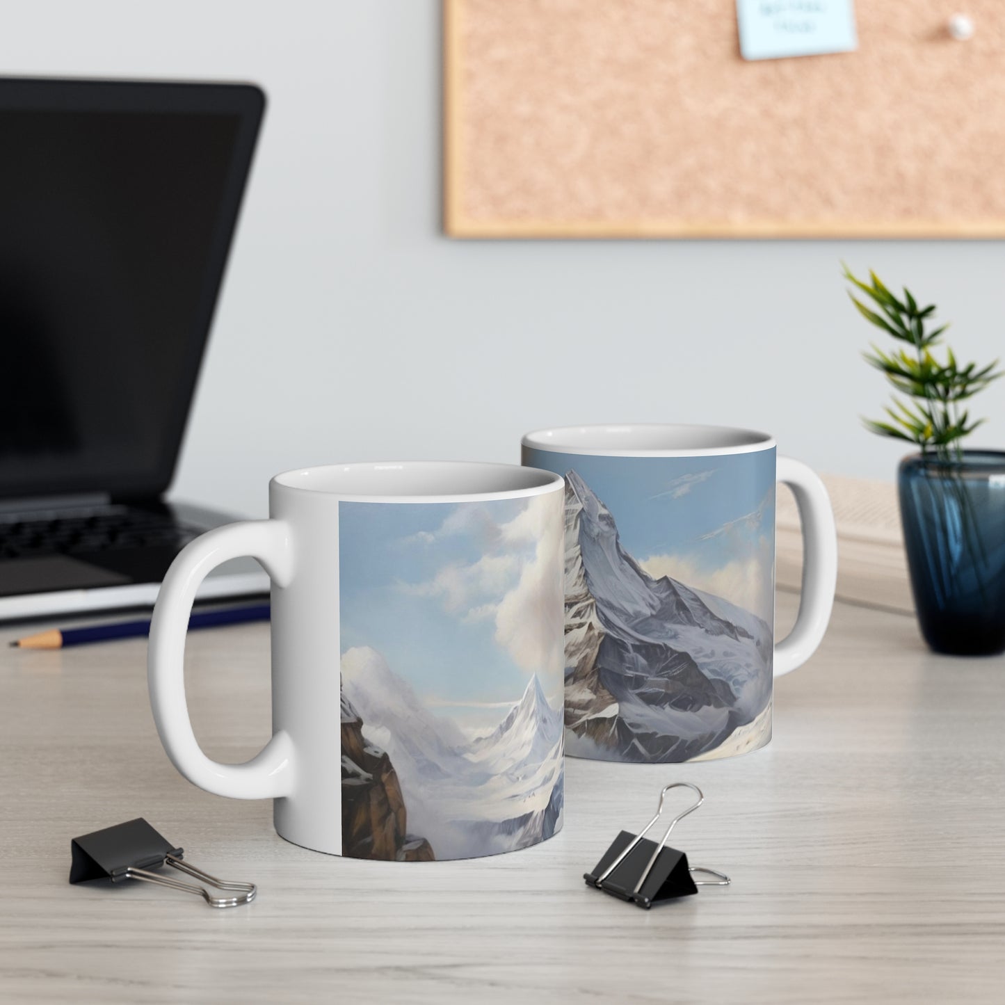 Matterhorn Mountain Artwork Mug - Ceramic Coffee Mug 11oz