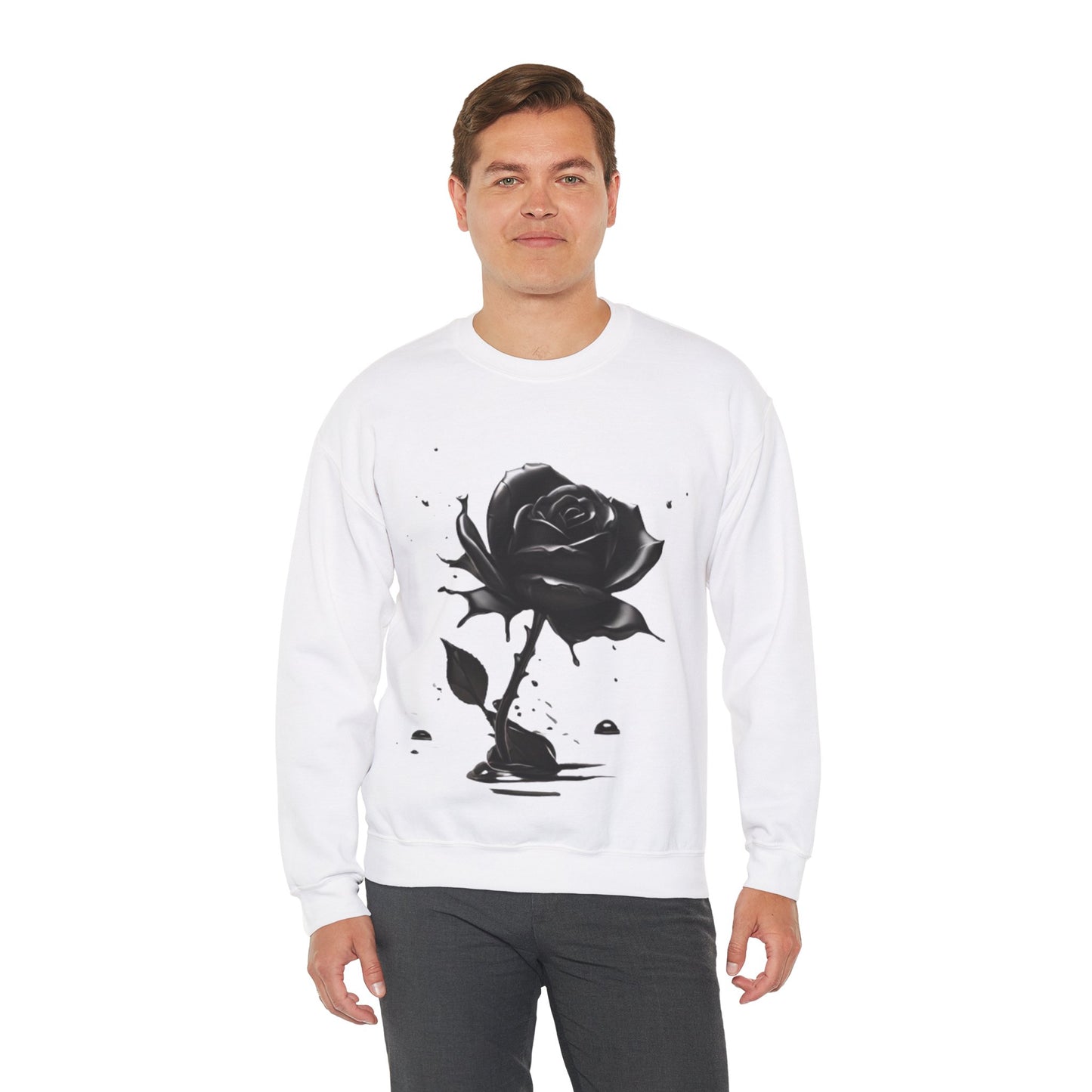 Black Rose - Unisex Crewneck Sweatshirt