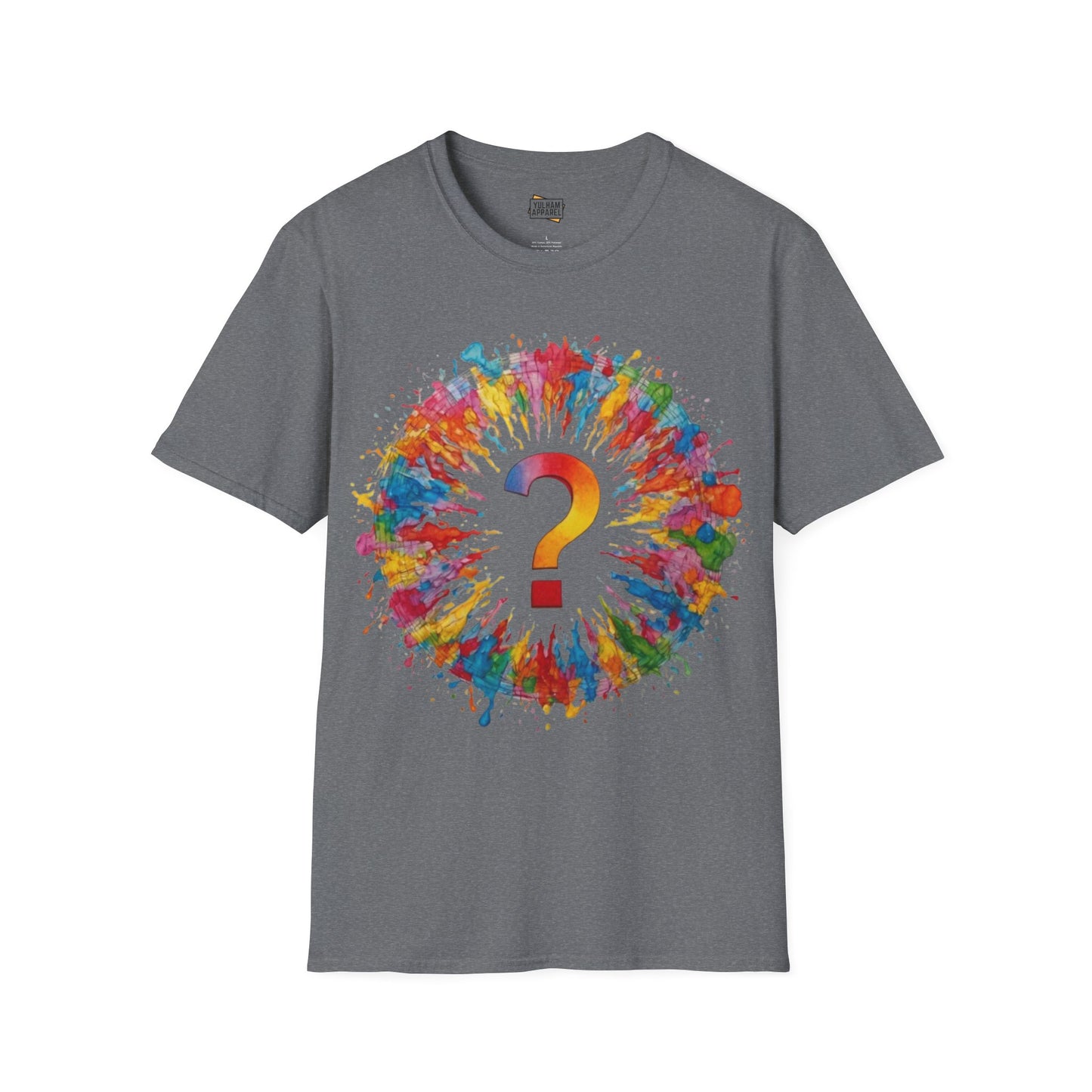 Colourful Messy Question Mark - Unisex T-Shirt