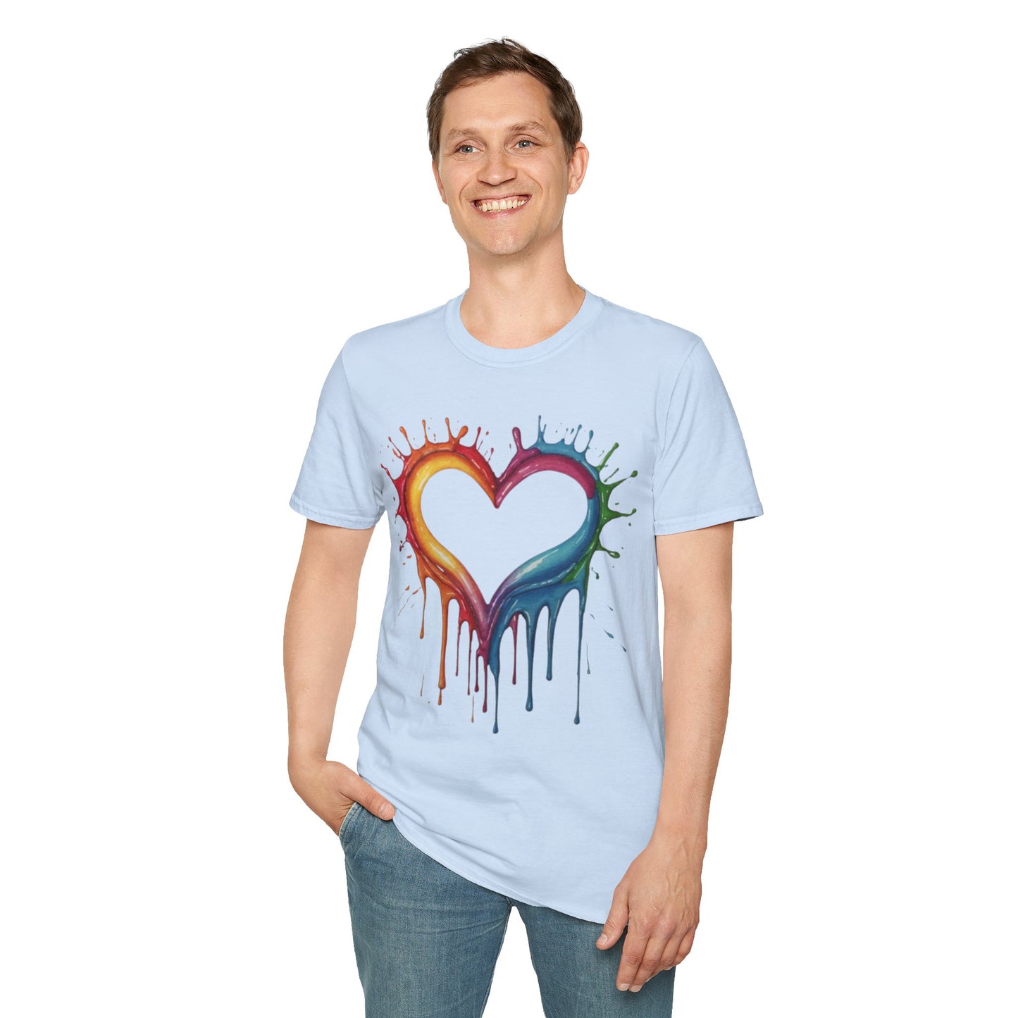 Messy Melting Love Heart - Unisex T-Shirt