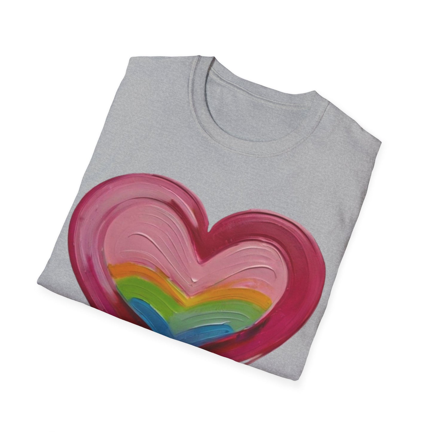 Pink Painted Love Heart - Unisex T-Shirt