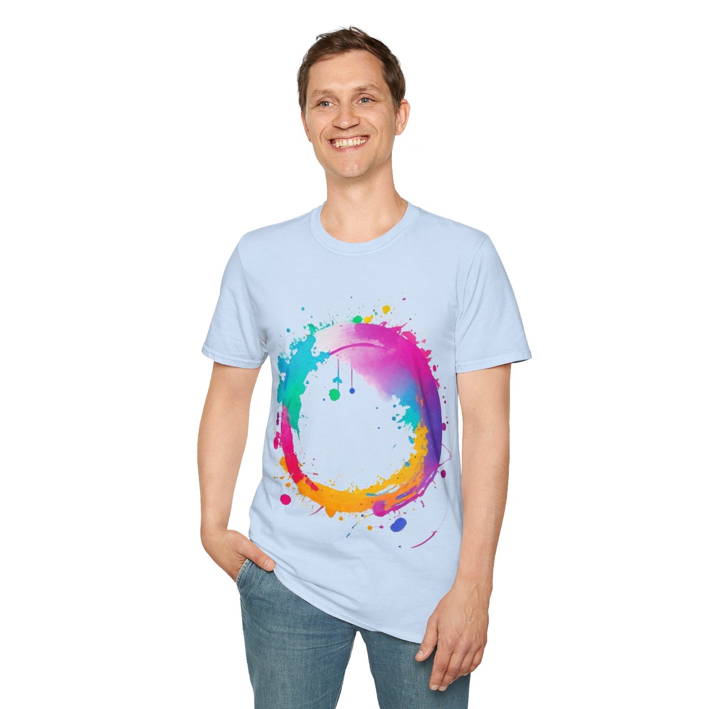 Messy Colourful Circle - Unisex T-Shirt