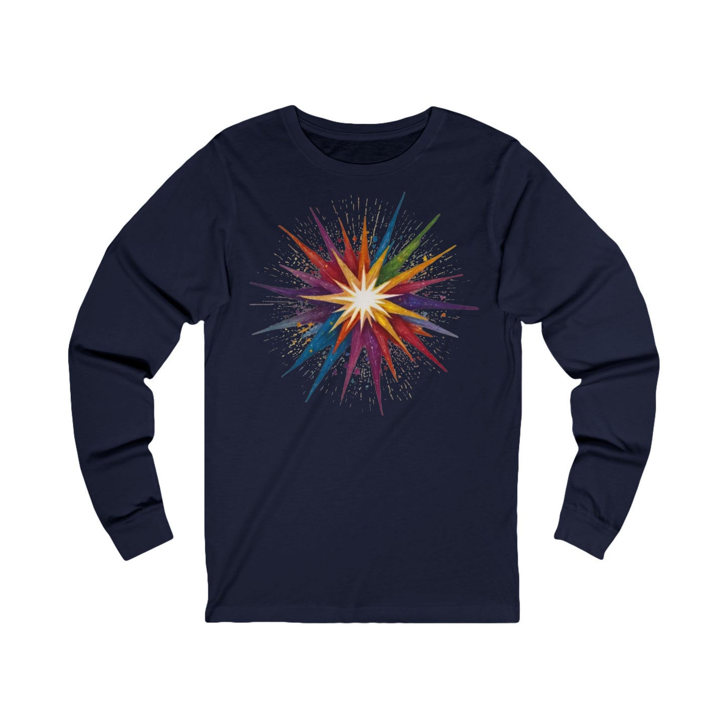 Colourful Exploding Star - Unisex Long Sleeve T-Shirt