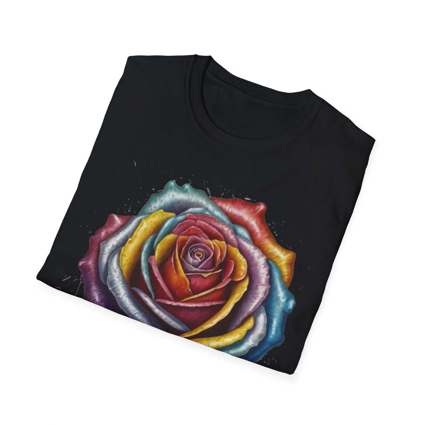 Messy Multicoloured Rose - Unisex T-Shirt