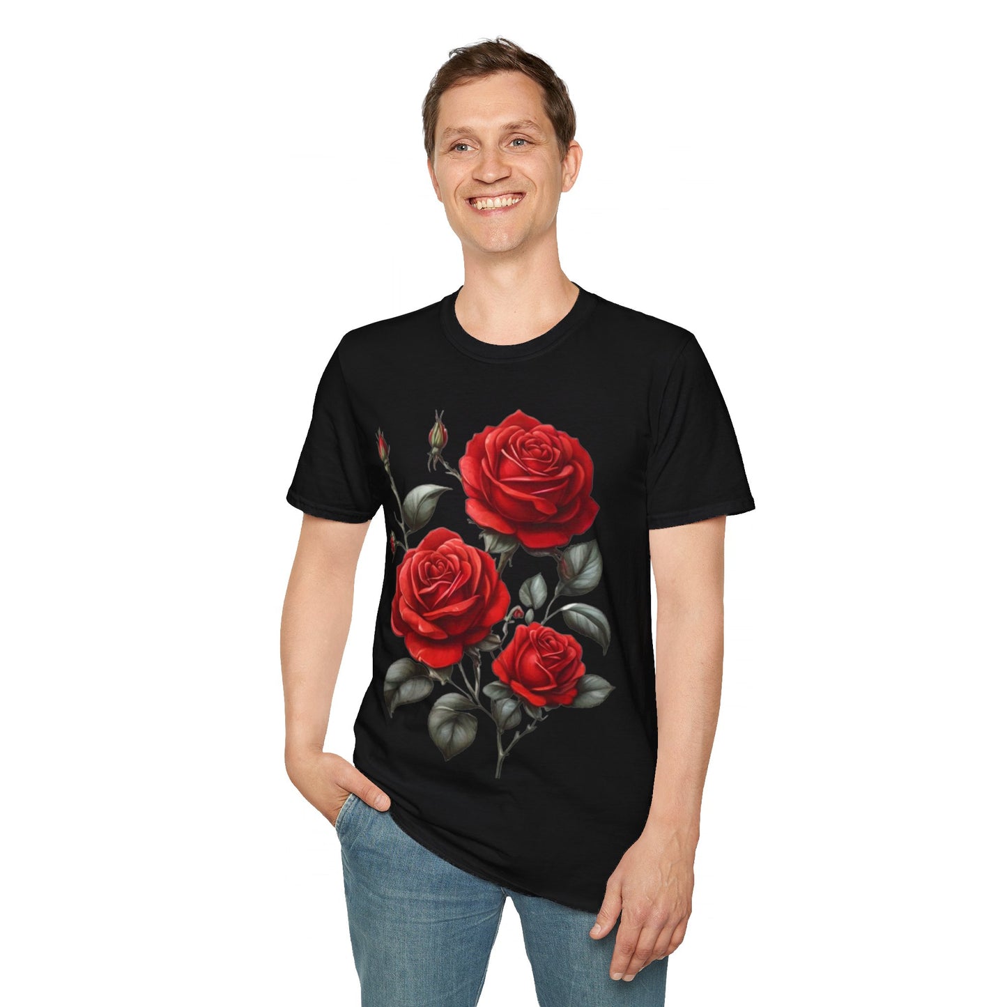 Three Red Roses - Unisex T-Shirt