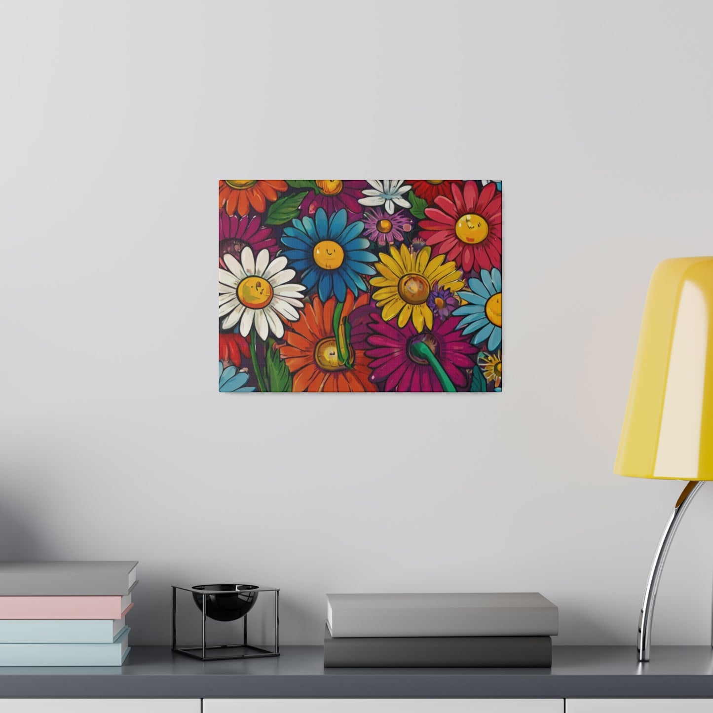 Multicoloured Daisies Canvas - Matte Canvas, Stretched, 0.75"