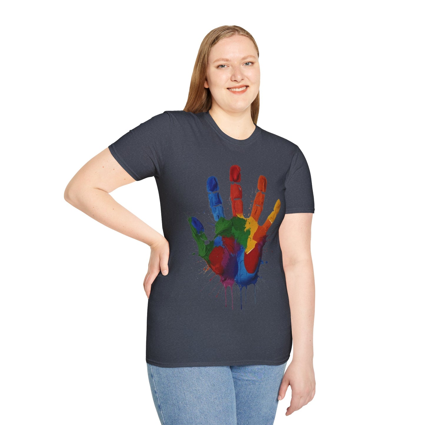 Colourful Messy Fingerprint - Unisex T-Shirt