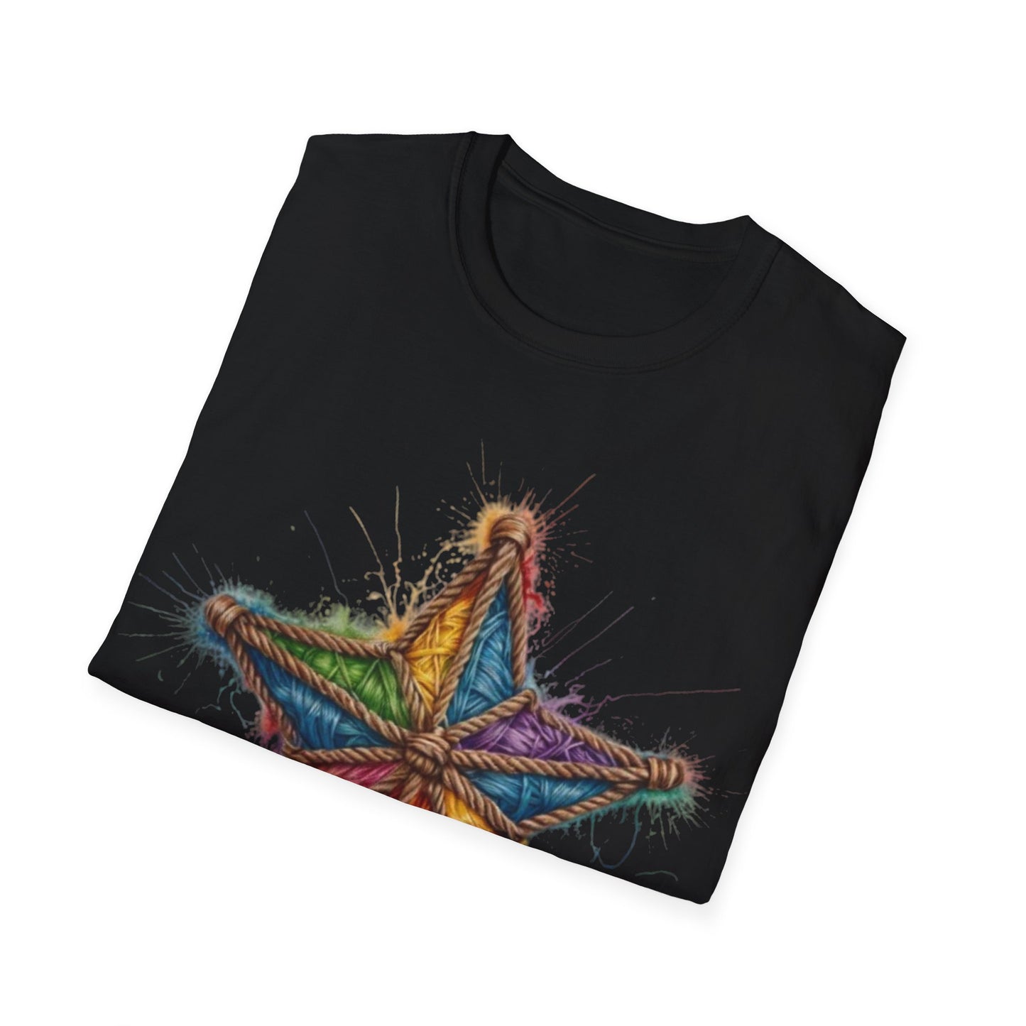 Multicoloured Star Rope Pattern - Unisex T-Shirt