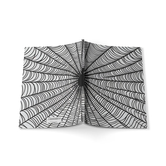 Spiders Web, Black and White - Softcover Notebook, A5