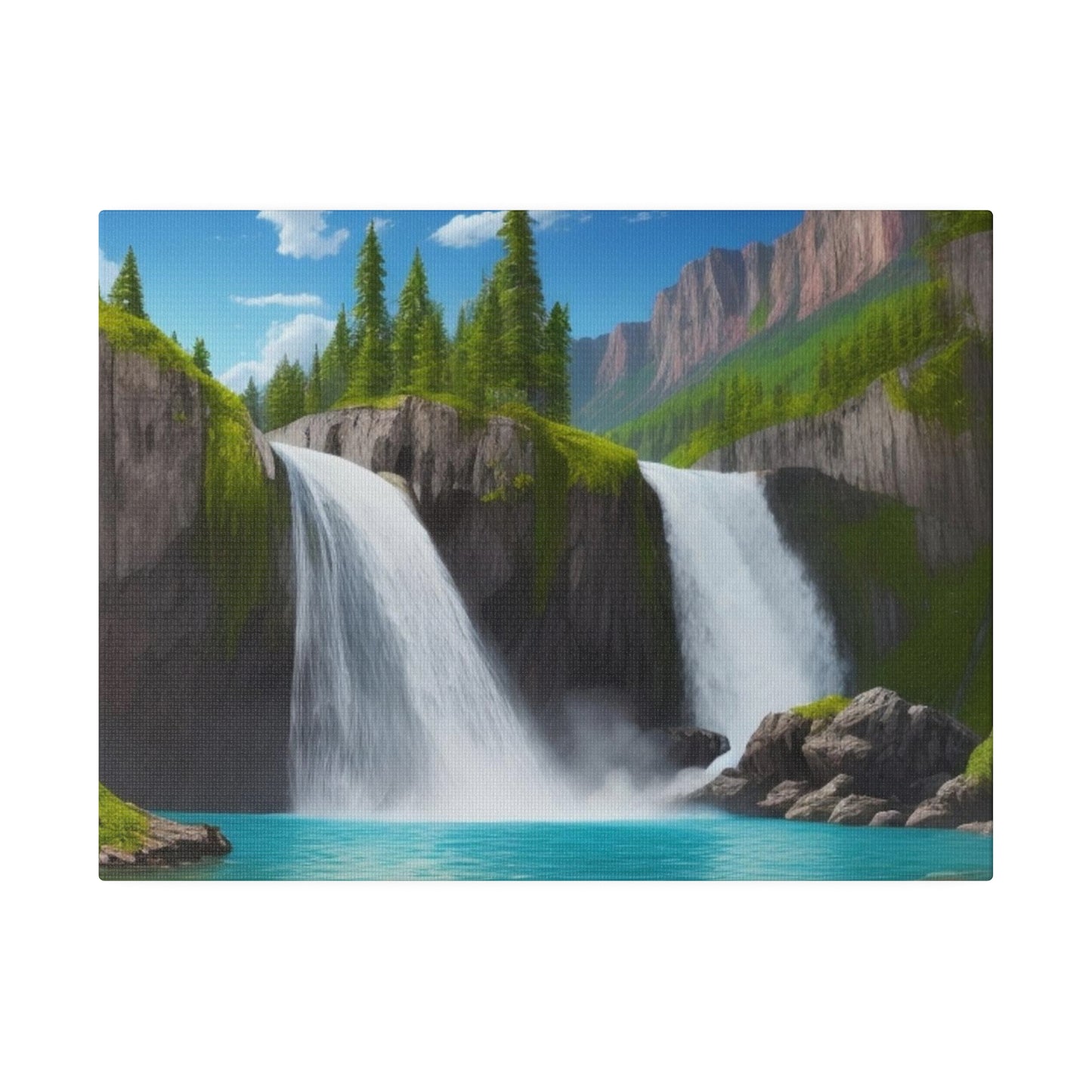 Scenic Waterfall - Matte Canvas, Stretched, 0.75"