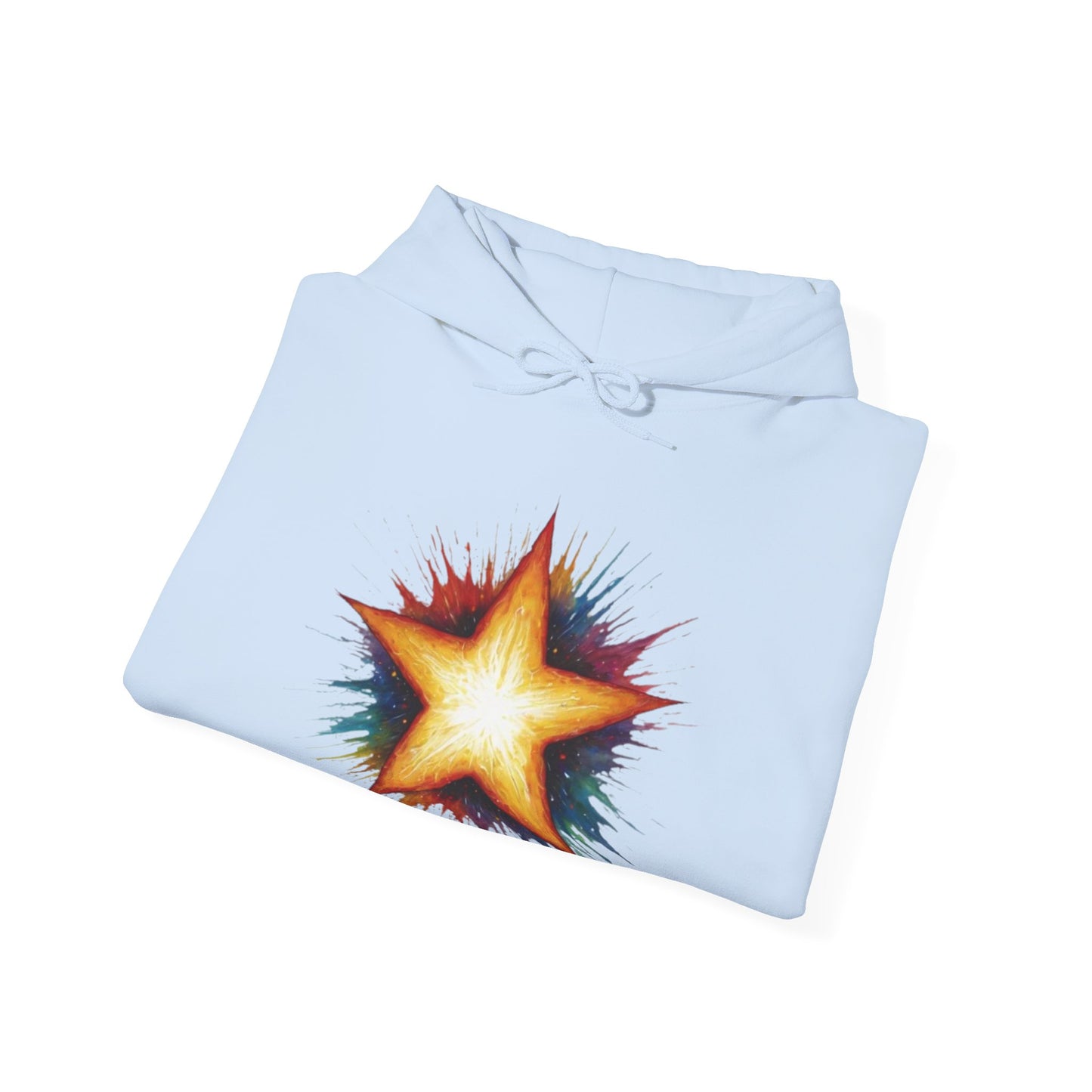 Burning Golden Star - Unisex Hooded Sweatshirt