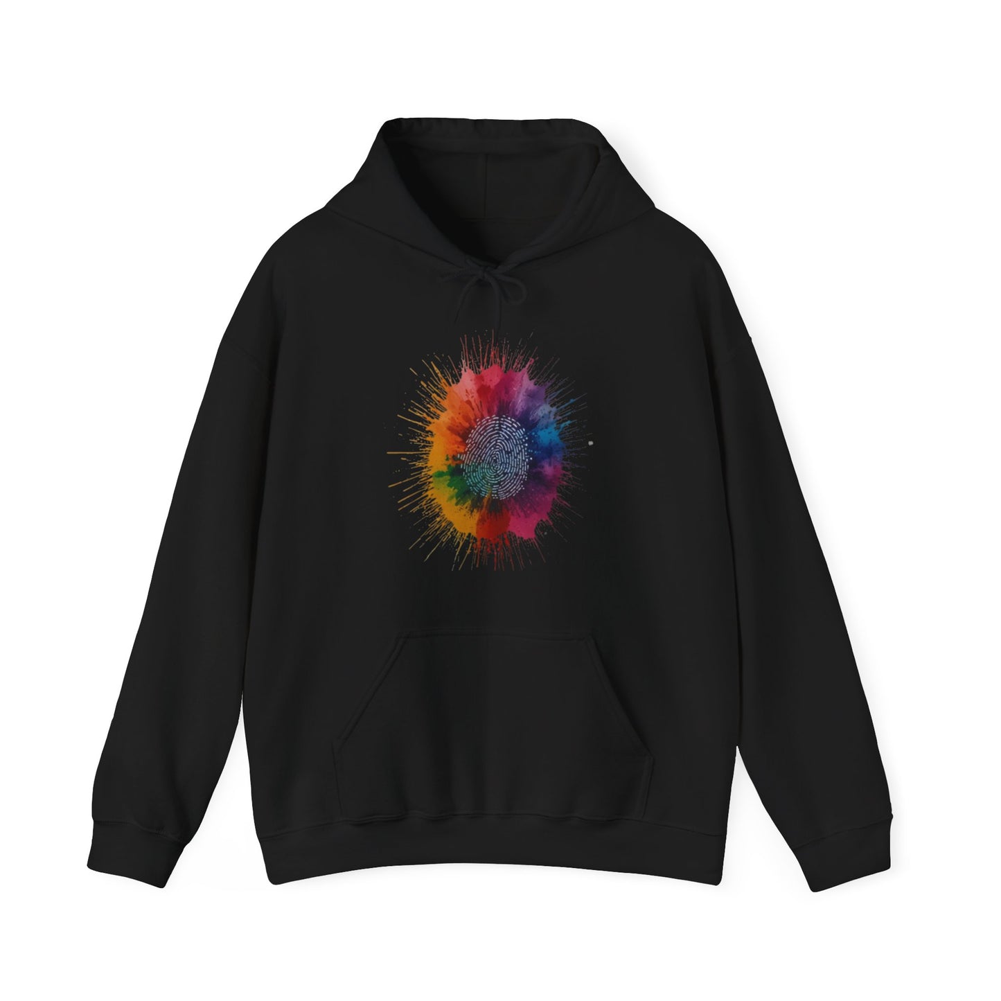 Colourful Messy Fingerprint - Unisex Hooded Sweatshirt