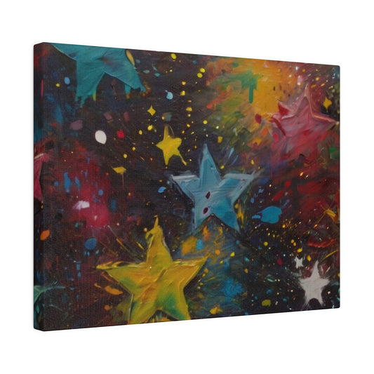 Messy Stars Painting - Matte Canvas, Stretched, 0.75"