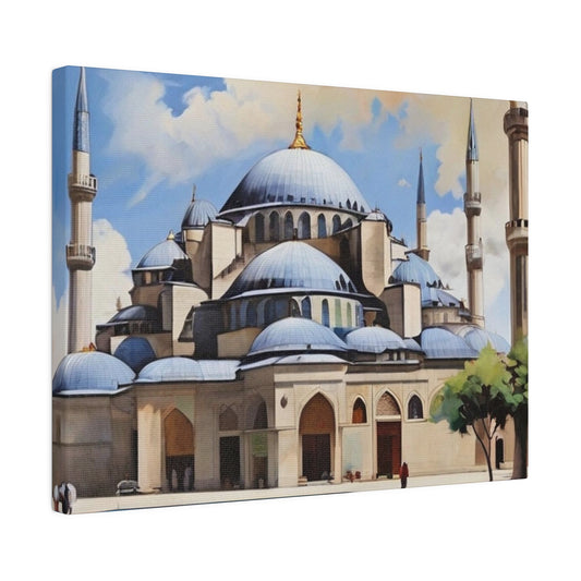 Blue Mosque (Turkey / Turkiye) Painting - Matte Canvas, Stretched, 0.75"