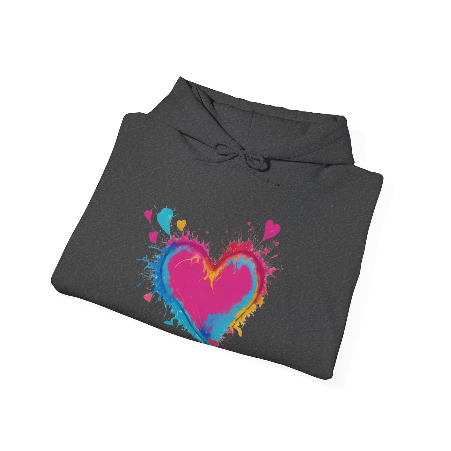 Colourful Love Heart - Unisex Hooded Sweatshirt