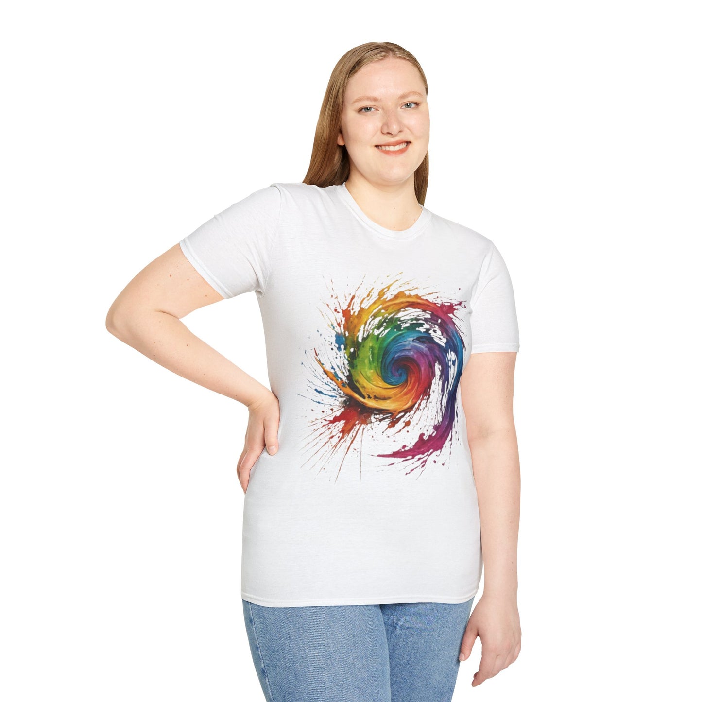 Colourful Messy Swirly Pattern - Unisex T-Shirt