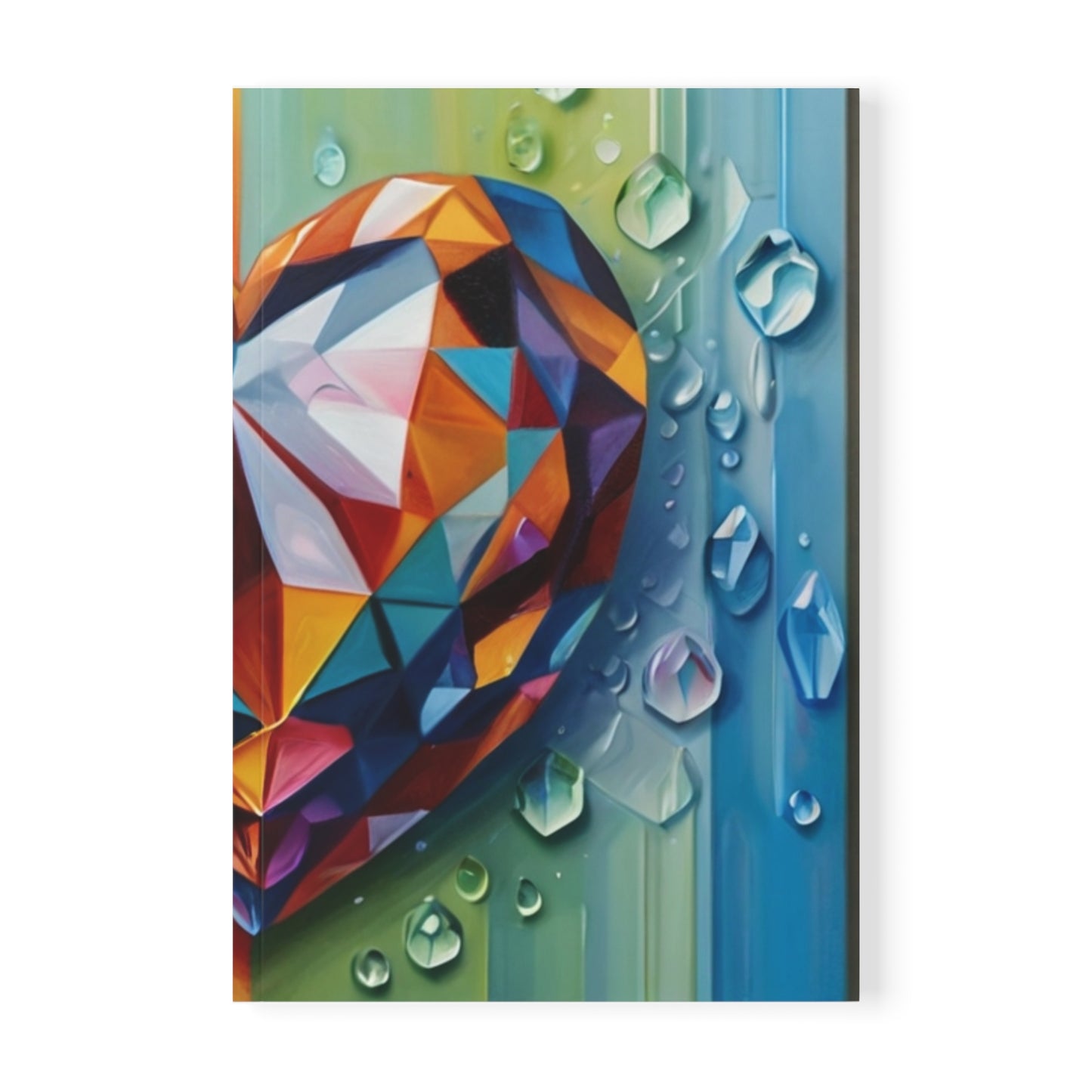 Crystal Love Heart Style - Softcover Notebook, A5