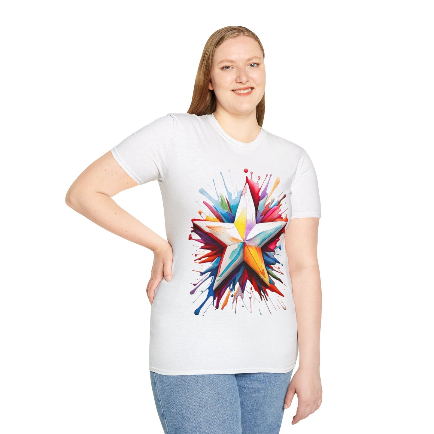 Messy Colourful Star - Unisex T-Shirt