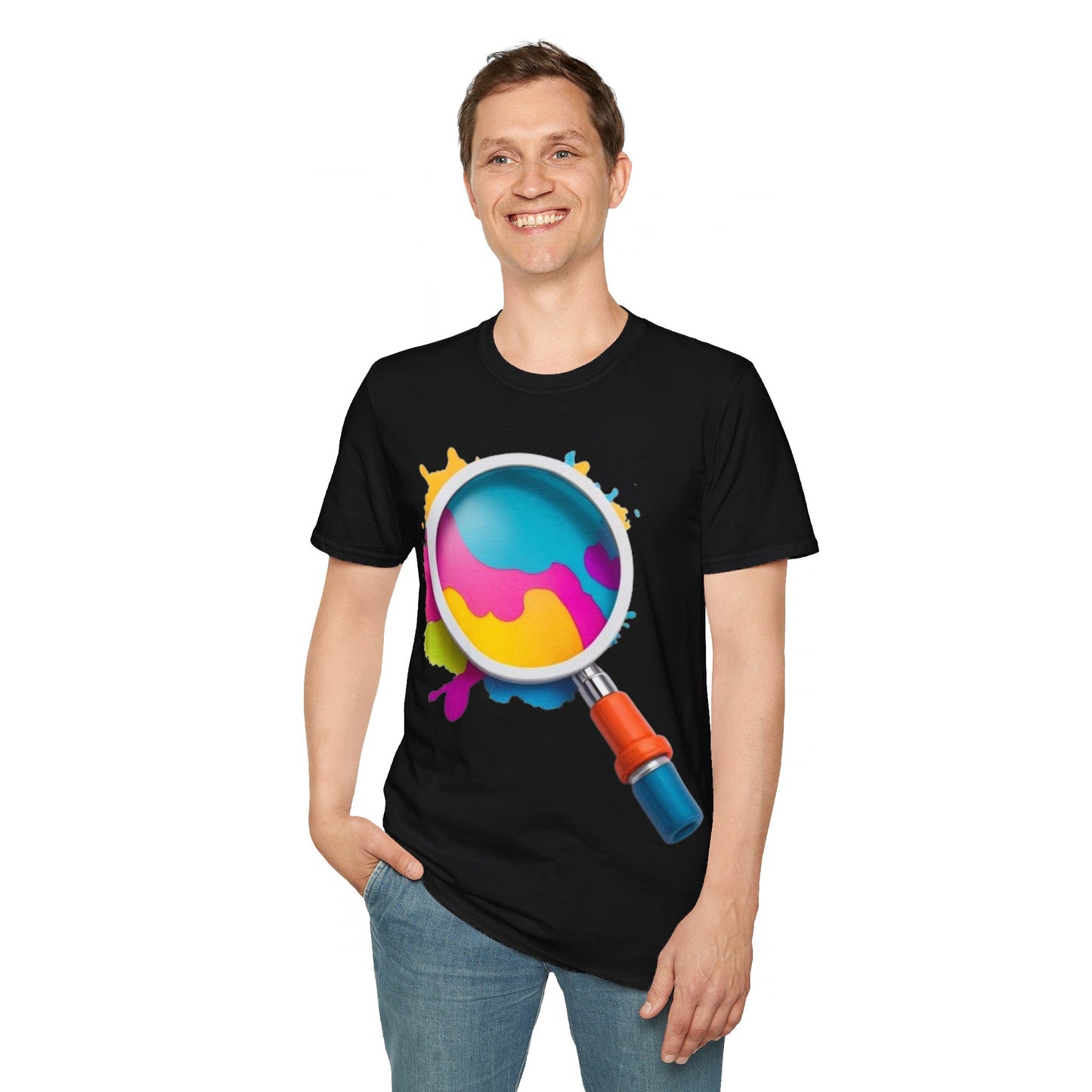 Colourful Magnifying Glass - Unisex T-Shirt