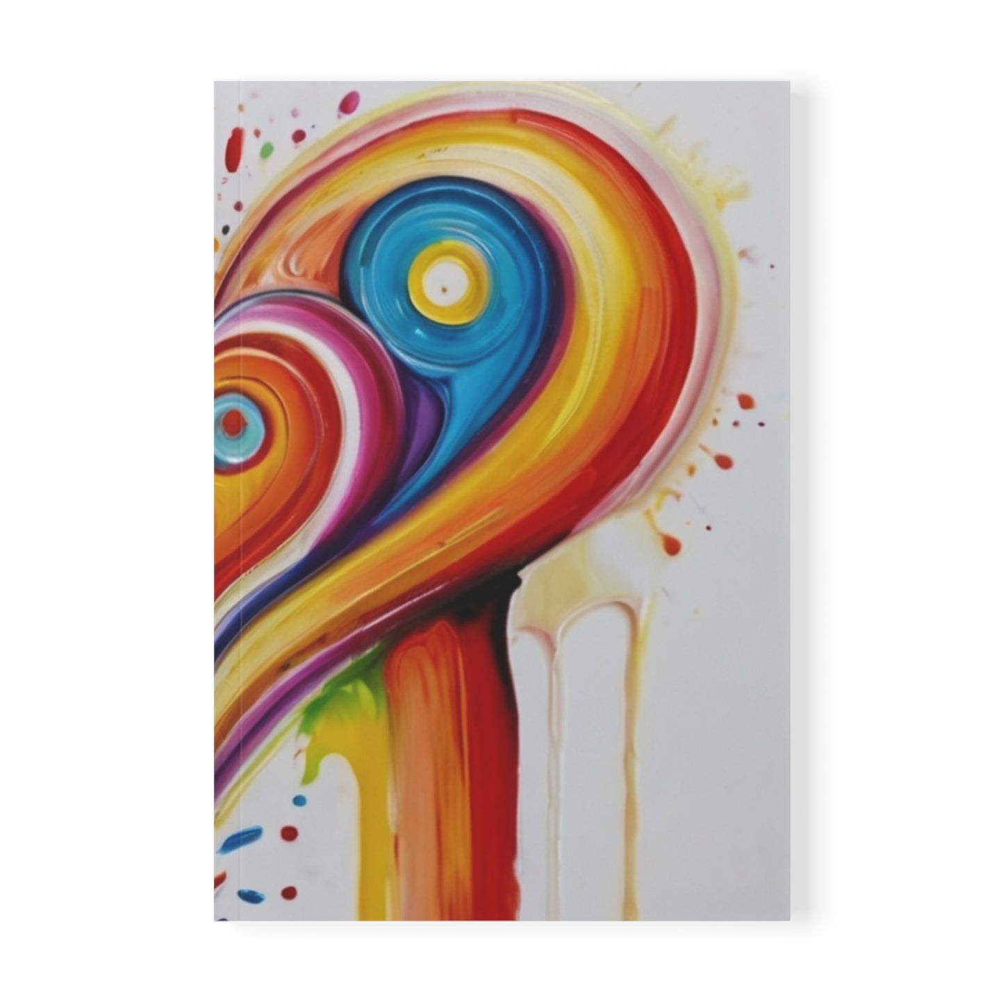 Messy Colourful Duo Love Hearts - Softcover Notebook, A5