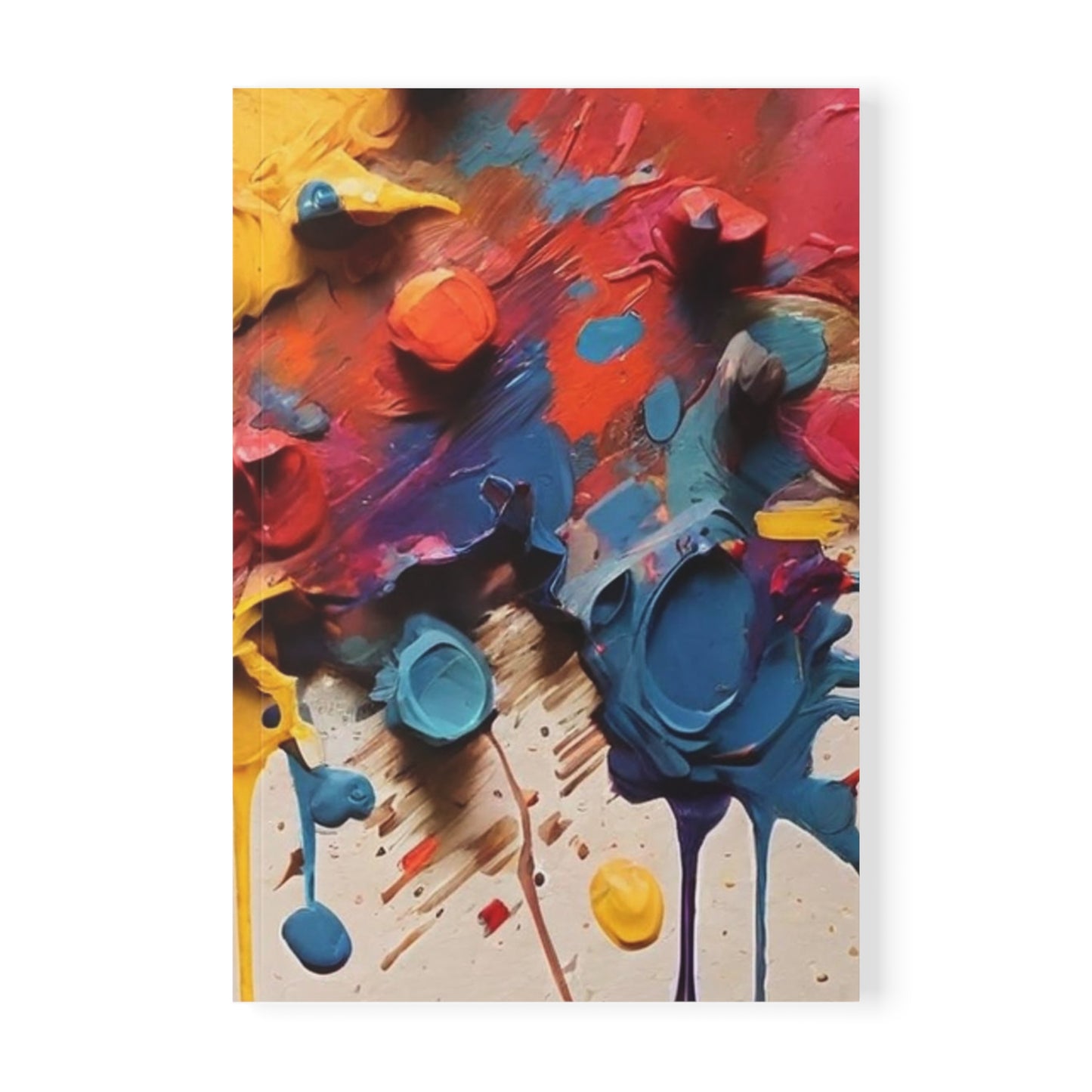 Colourful Splatter Art - Softcover Notebook, A5