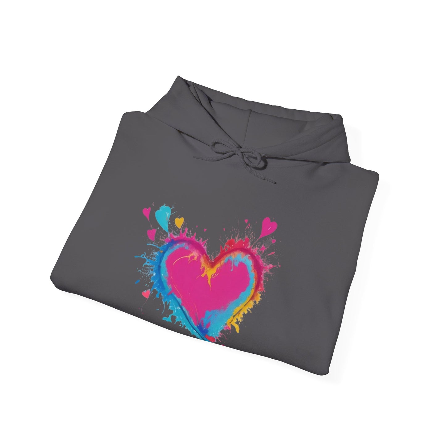 Colourful Love Heart - Unisex Hooded Sweatshirt