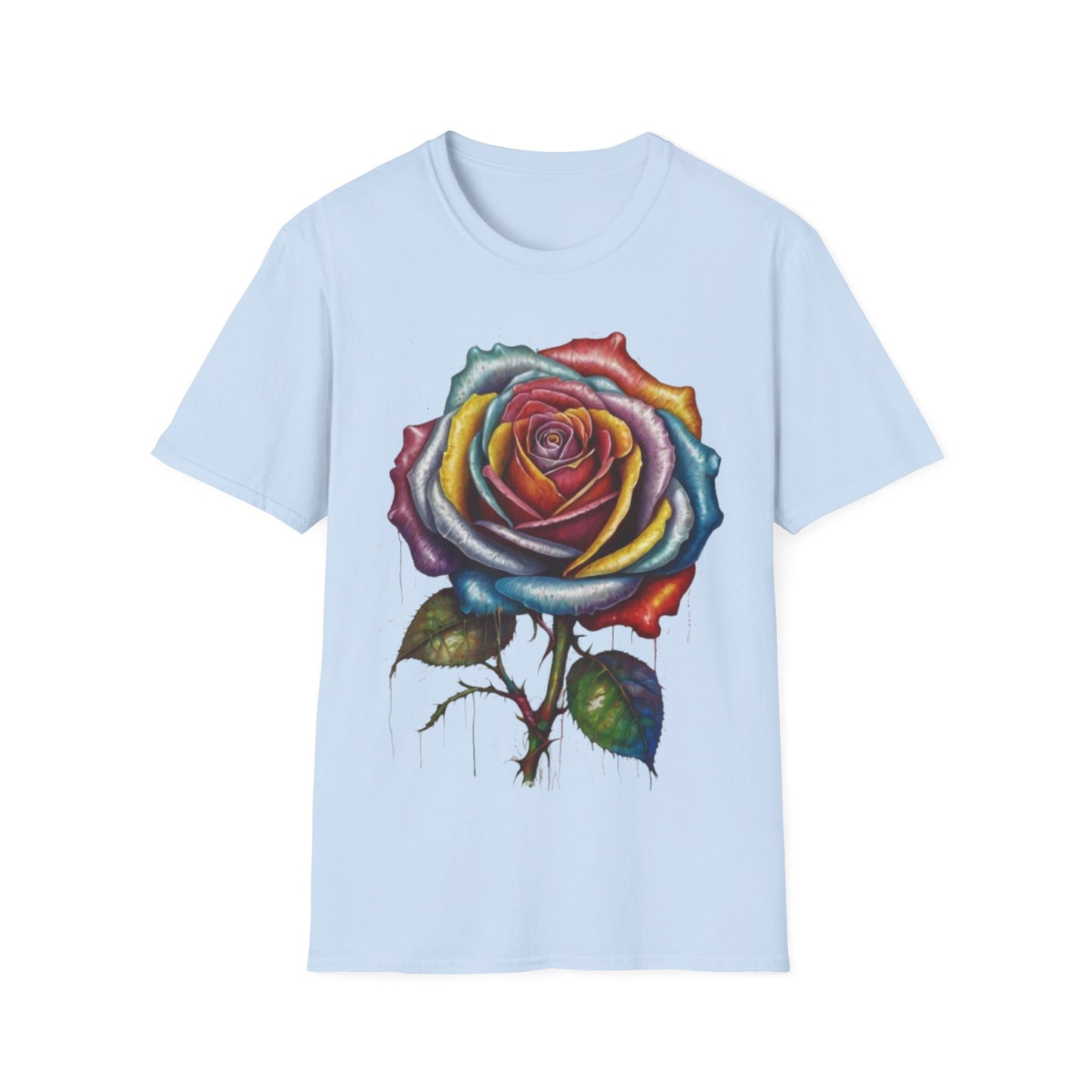 Messy Multicoloured Rose - Unisex T-Shirt