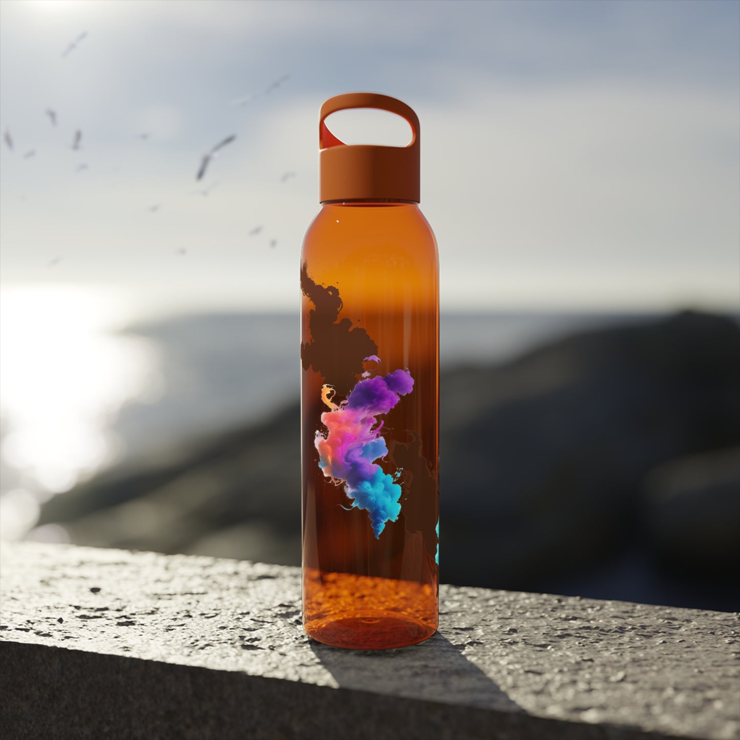 Colourful Smoke - Sky Water Bottle