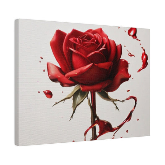 Bloody Red Rose - Matte Canvas, Stretched, 0.75"