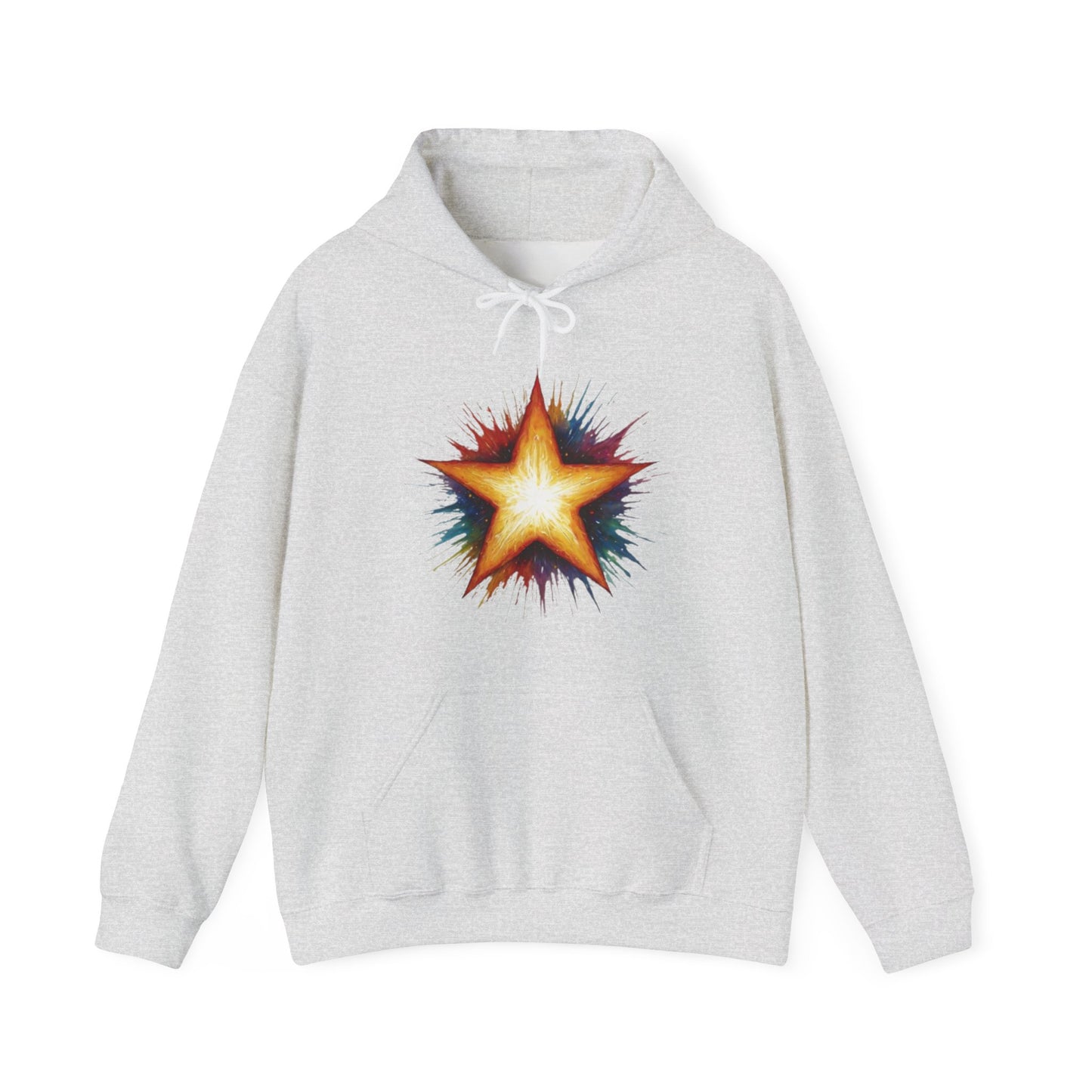 Burning Golden Star - Unisex Hooded Sweatshirt