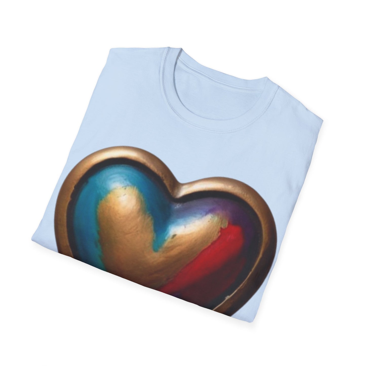 Bronze Colourful Love Heart - Unisex T-Shirt