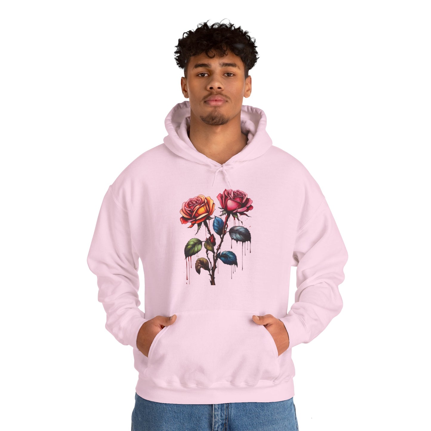 Colourful Rose Duo - Unisex Hooded Sweatshirt