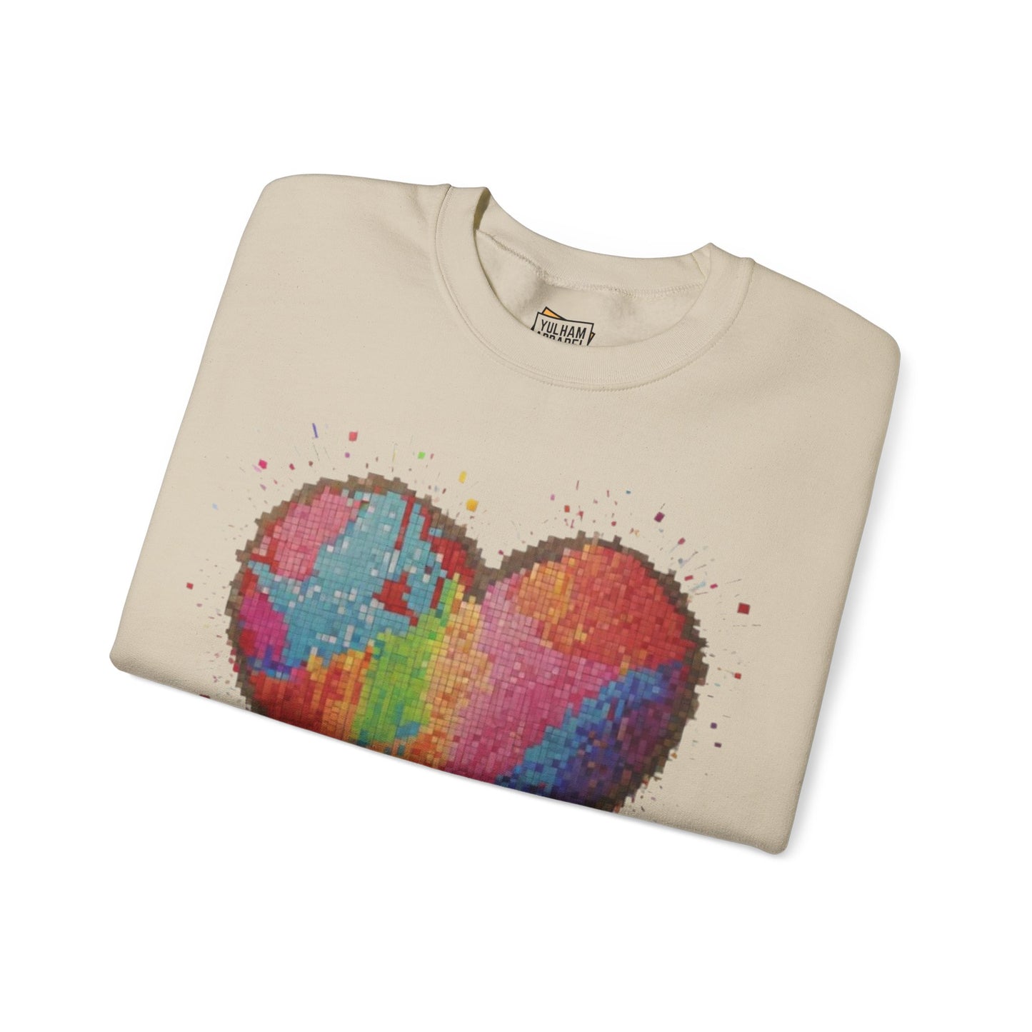 Pixelated Love Heart - Unisex Crewneck Sweatshirt