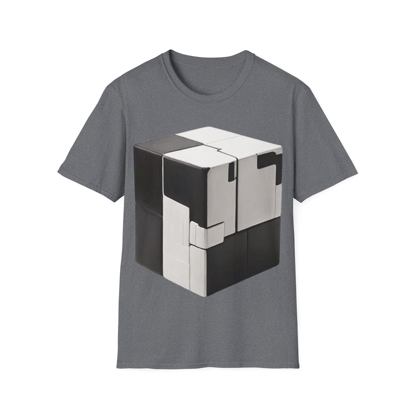 Black and White Cube - Unisex T-Shirt