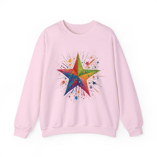 Exploding Messy Star - Unisex Crewneck Sweatshirt