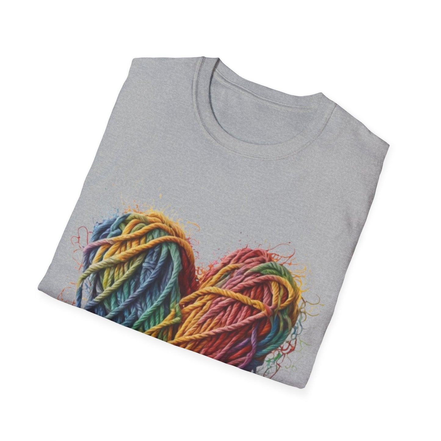 Multicoloured Ropes Love Heart - Unisex T-Shirt