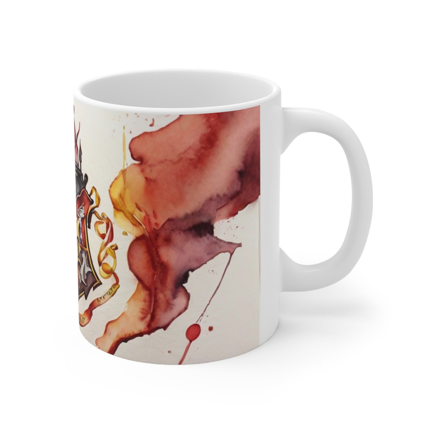 Watercolour Hogwarts Crescent Mug - Ceramic Coffee Mug 11oz