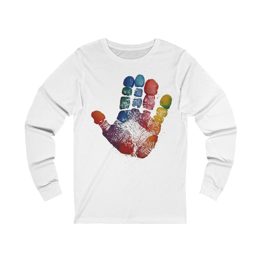 Colourful Handprint - Unisex Long Sleeve T-Shirt