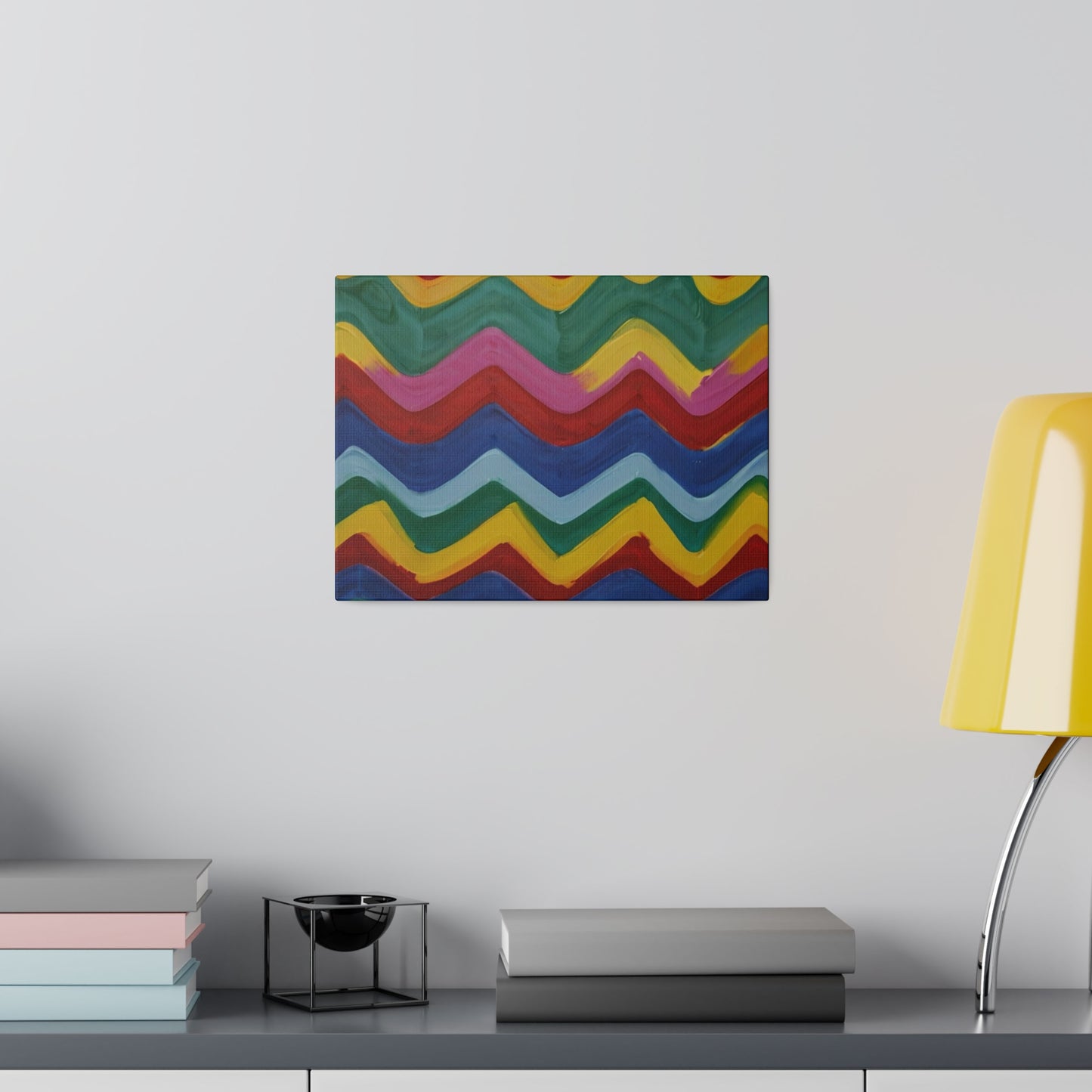 Colourful Paint Zigzags Canvas - Matte Canvas, Stretched, 0.75"