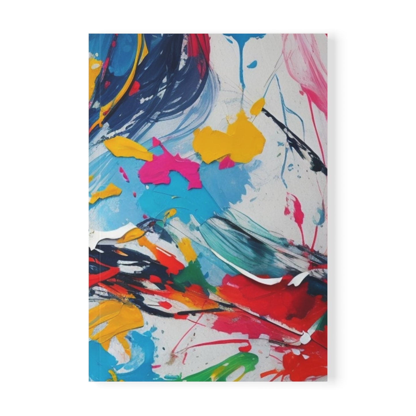 Colourful Splatter Art - Softcover Notebook, A5