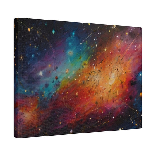 Colourful Messy Constellations Canvas - Matte Canvas, Stretched, 0.75"