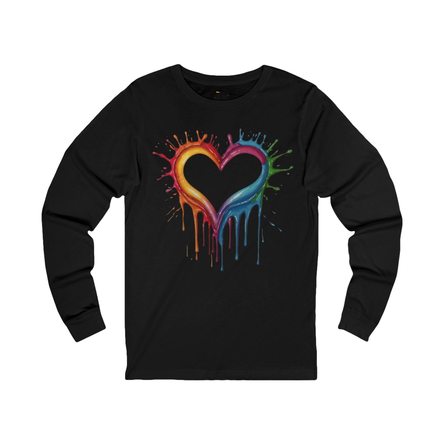 Messy Melting Love Heart - Unisex Long Sleeve T-Shirt