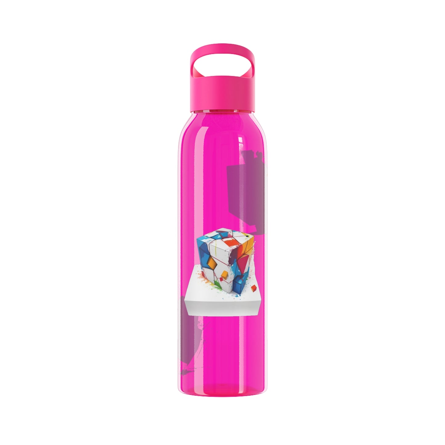 Colourful Cubes - Sky Water Bottle