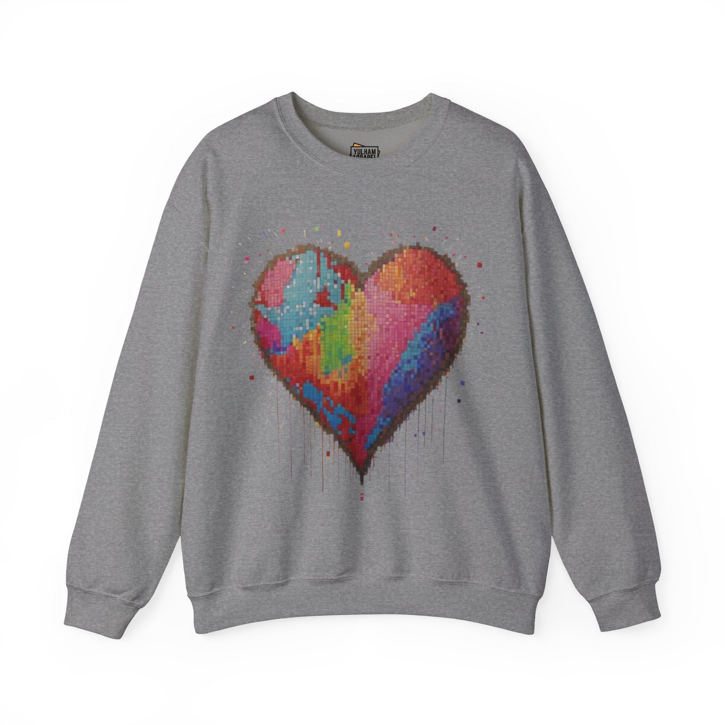 Pixelated Love Heart - Unisex Crewneck Sweatshirt