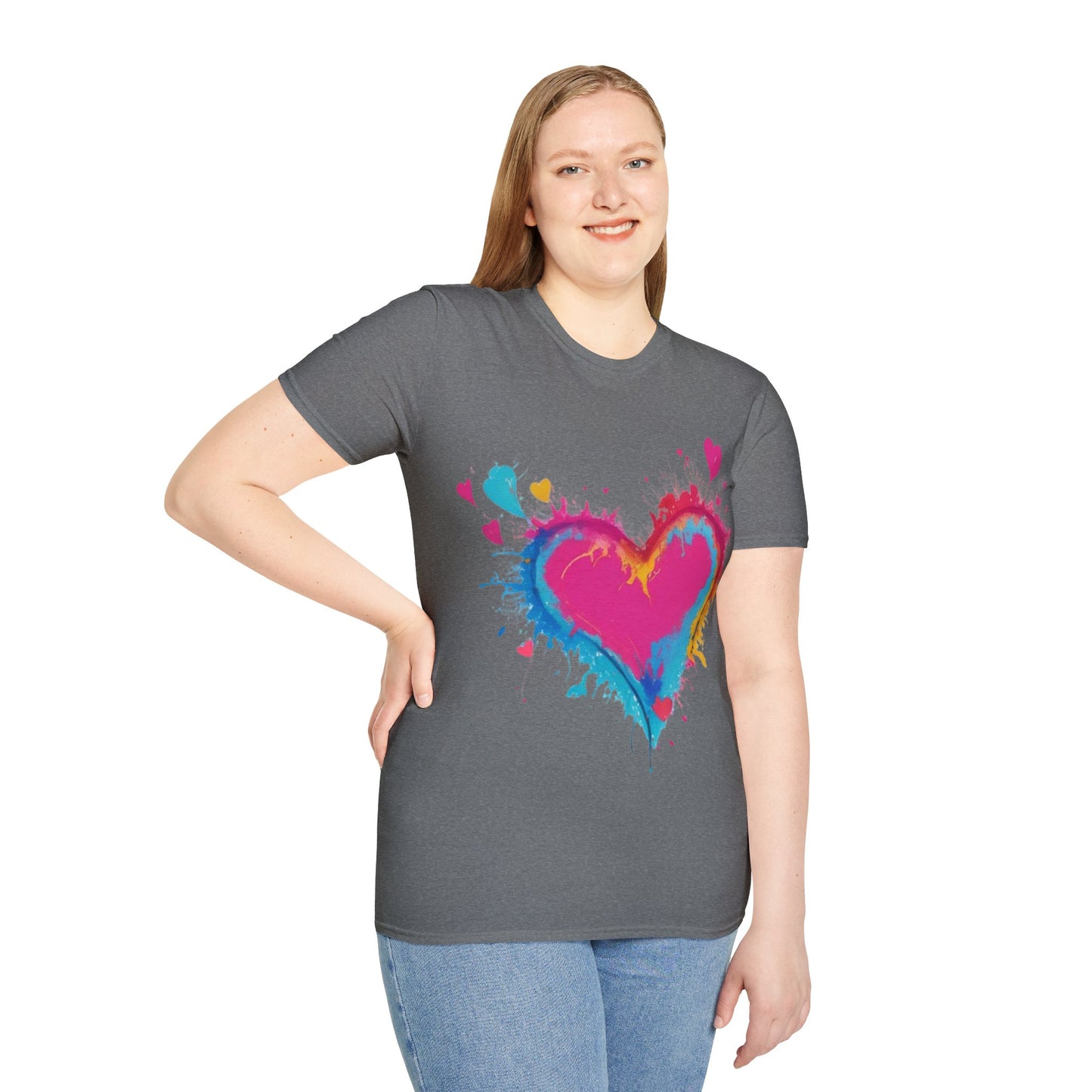 Colourful Love Heart - Unisex T-Shirt