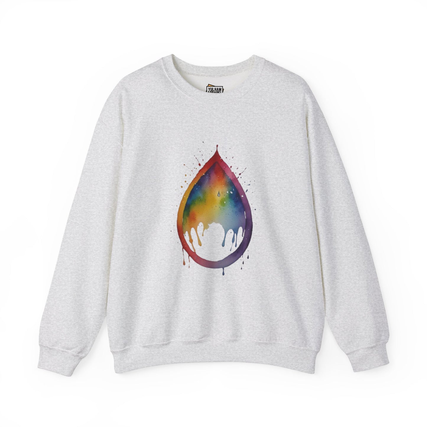 Colourful Watercolour Raindrop - Unisex Crewneck Sweatshirt