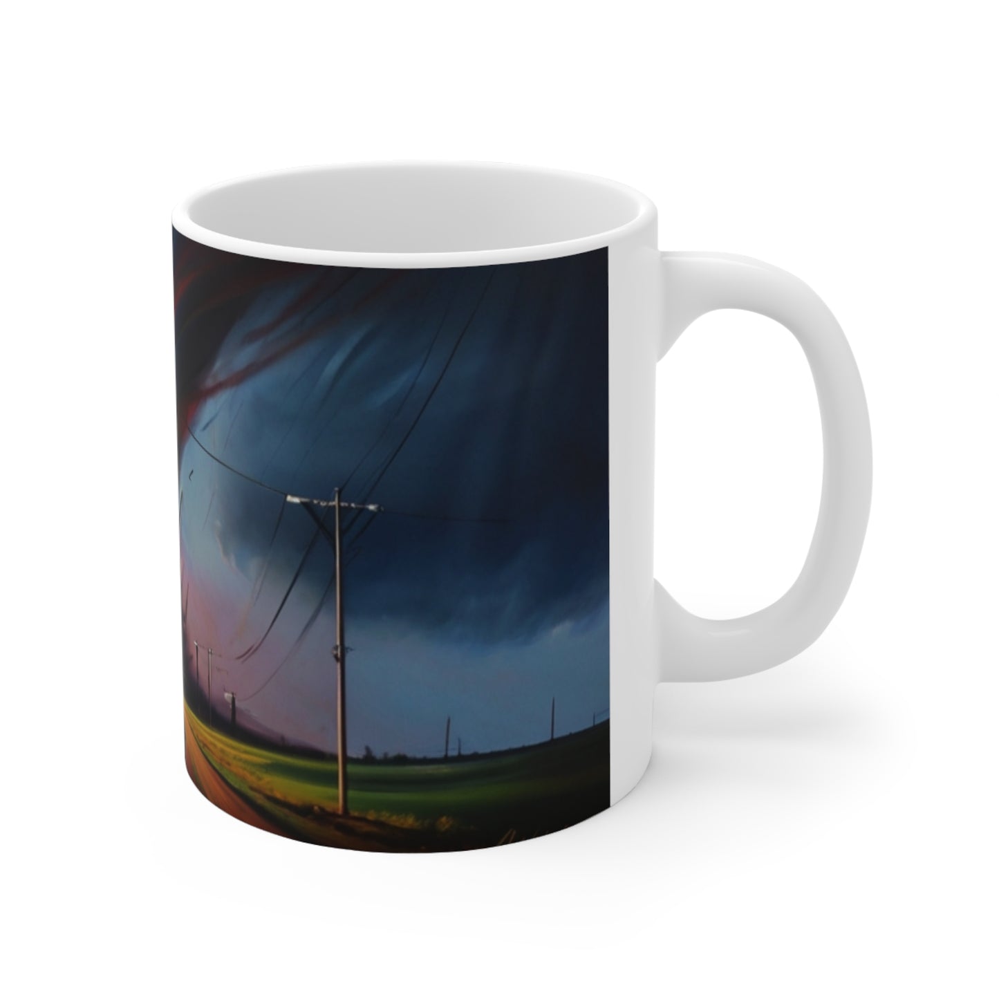Colourful Swirling Tornado Mug - Ceramic Coffee Mug 11oz
